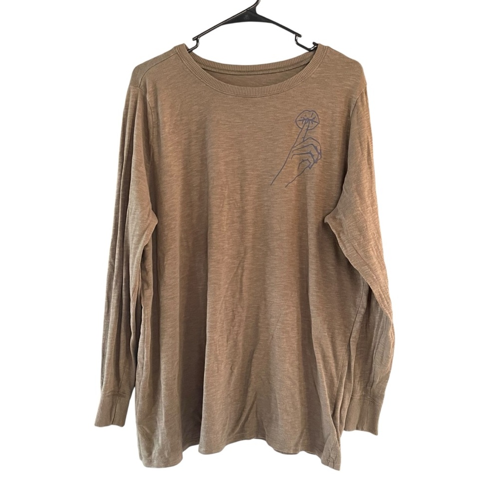 Torrid plus size Classic Fit Super Soft Slub Crew Neck Long Sleeve Tee size 2XL
